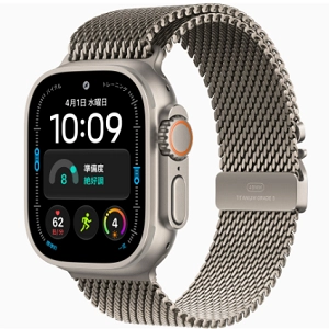 Apple Watch Ultra 4 49mm GPS+Cellularモデル ナチュラルチタニウムケース/ナチュラルチタニウムミラネーゼループ MJAA4X/A