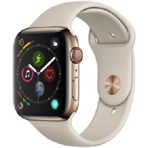 Apple Watch Series4 44mm GPS+Cellularモデル シルバーステンレス/ホワイトスポーツバンド MTX02J/A